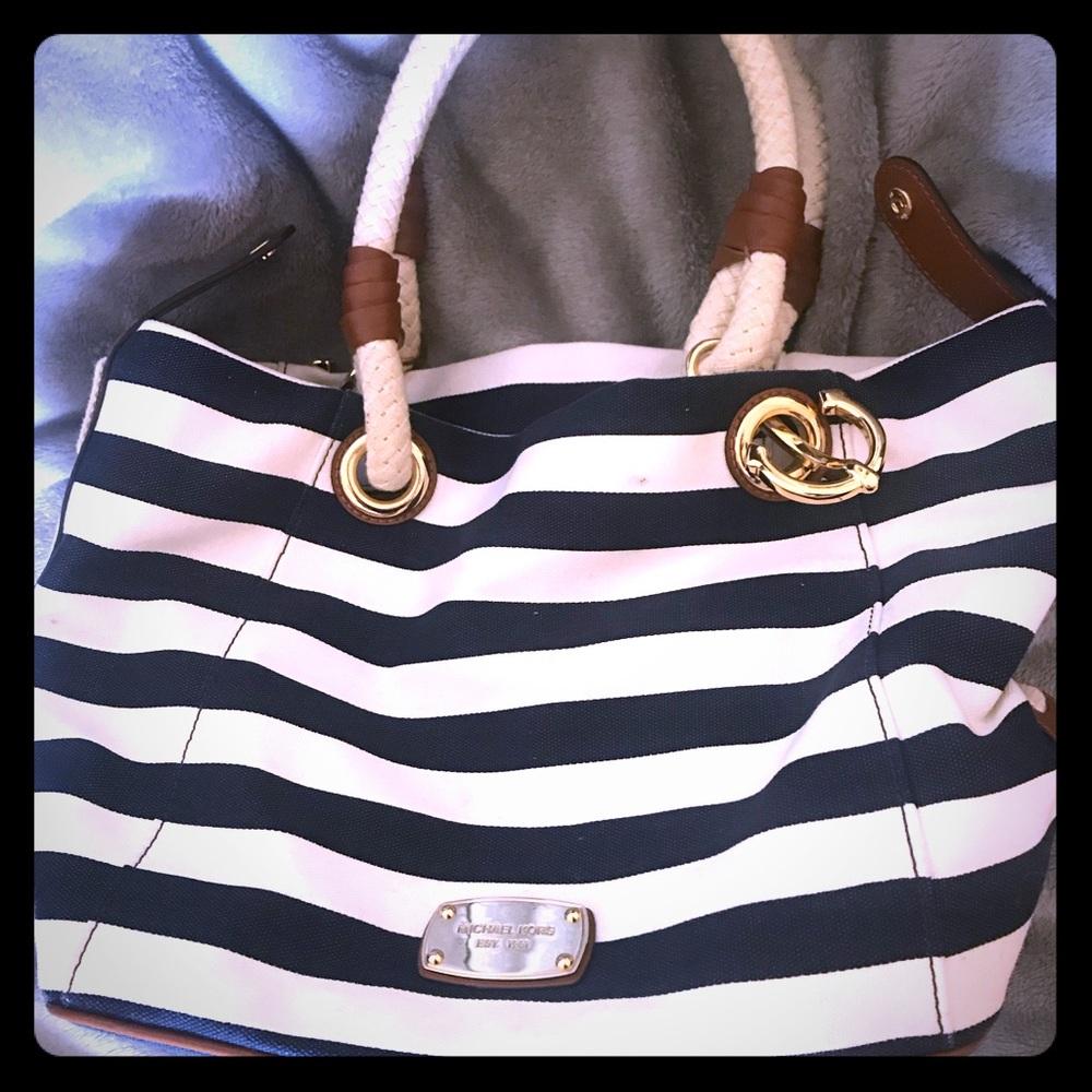 Michael Kors Medium Nautical Striped Tote